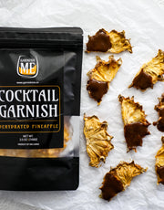 Dried Pineapple Halfmoons with Rind – Cocktail Garnish