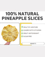Load image into Gallery viewer, 3.5 oz Dried Pineapple Slices – Vegan, Gluten-Free, Perfect On-the-Go Snack
