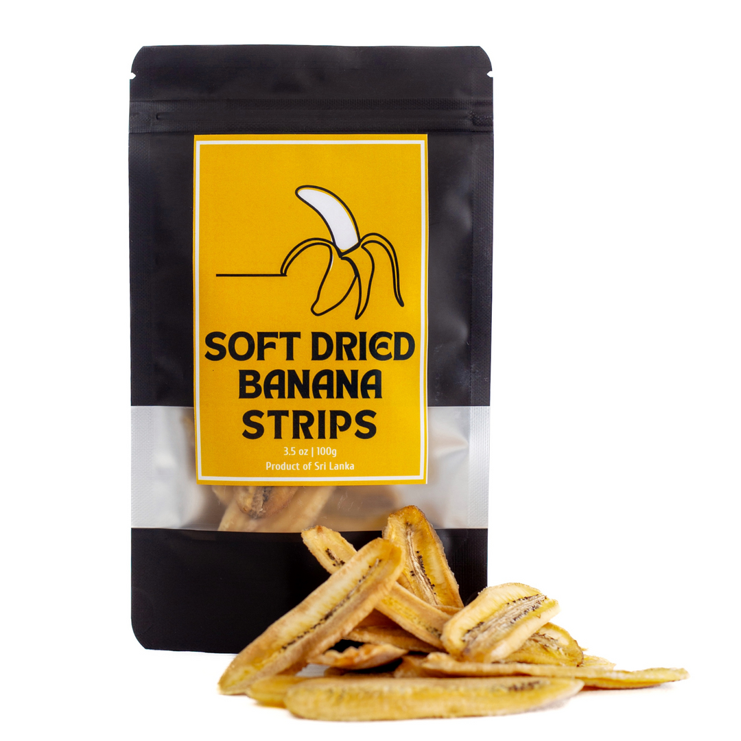 3.5 oz Dried Banana Strips – Vegan, Gluten-Free, Perfect On-the-Go Snack