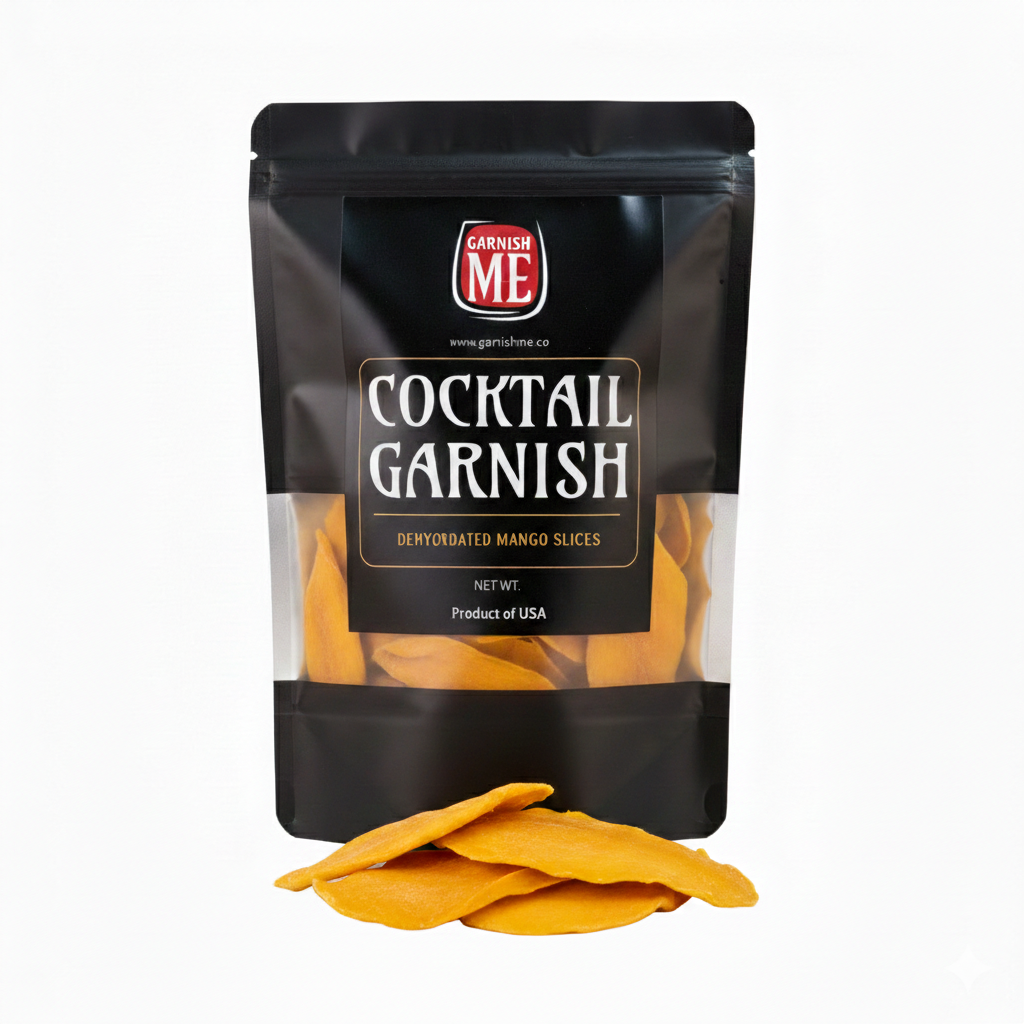 Dried Mango slices for cocktail garnish